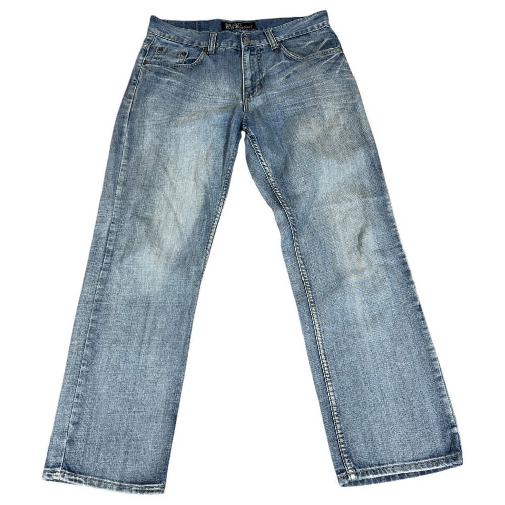 Baileys PT. Premium Straight Blue Denim Jeans Men's Size 32x30 Distressed Cowboy